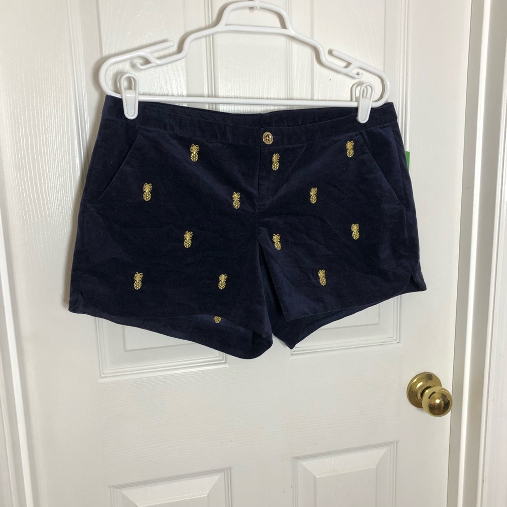 Lilly Pulitzer Adie Short in “ embroidered pineapple”